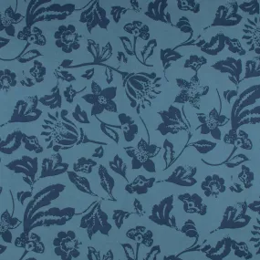 Printed Voile - SILVIA - 033 - Blue