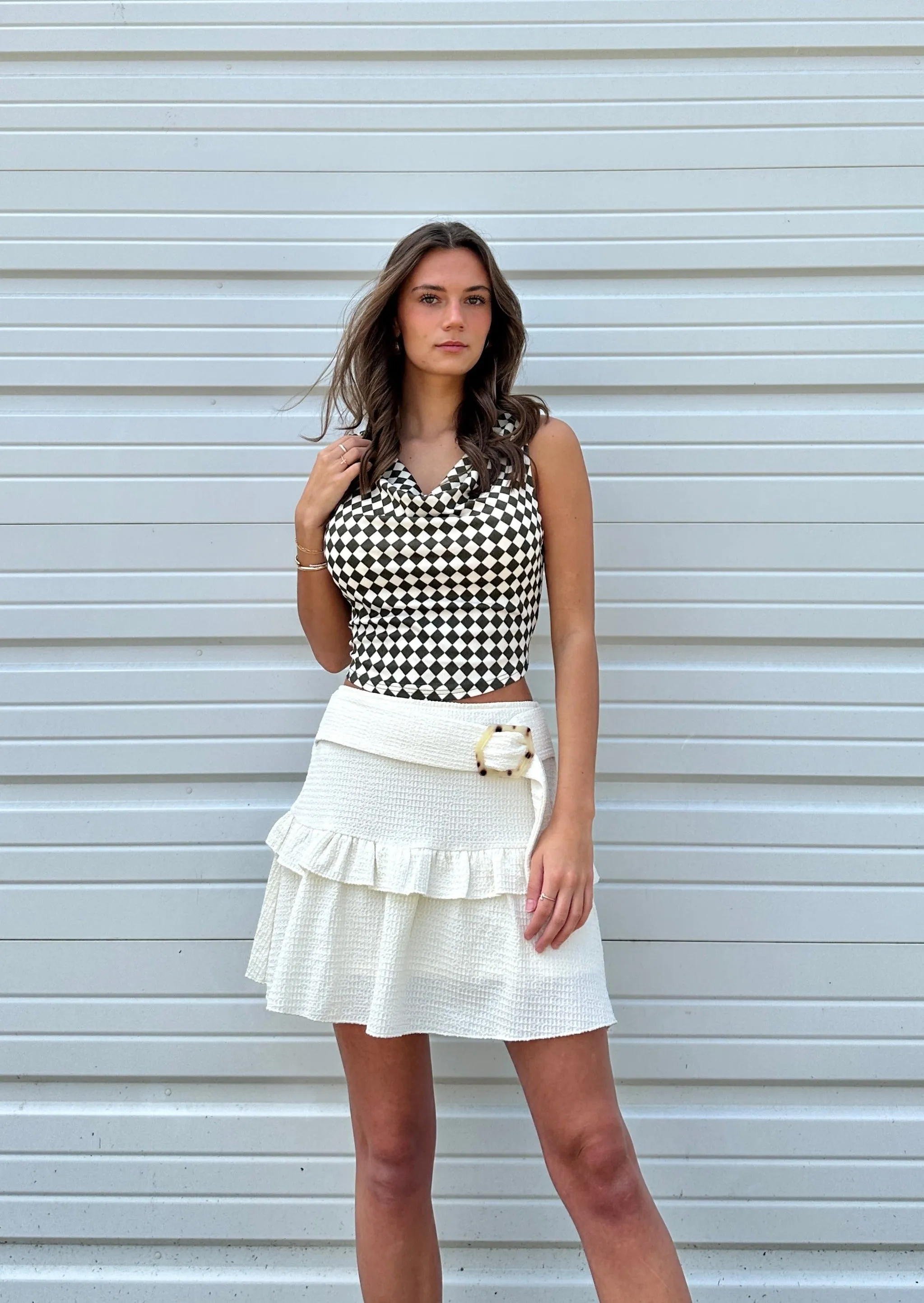 Redecorate Mini Skirt Ivory