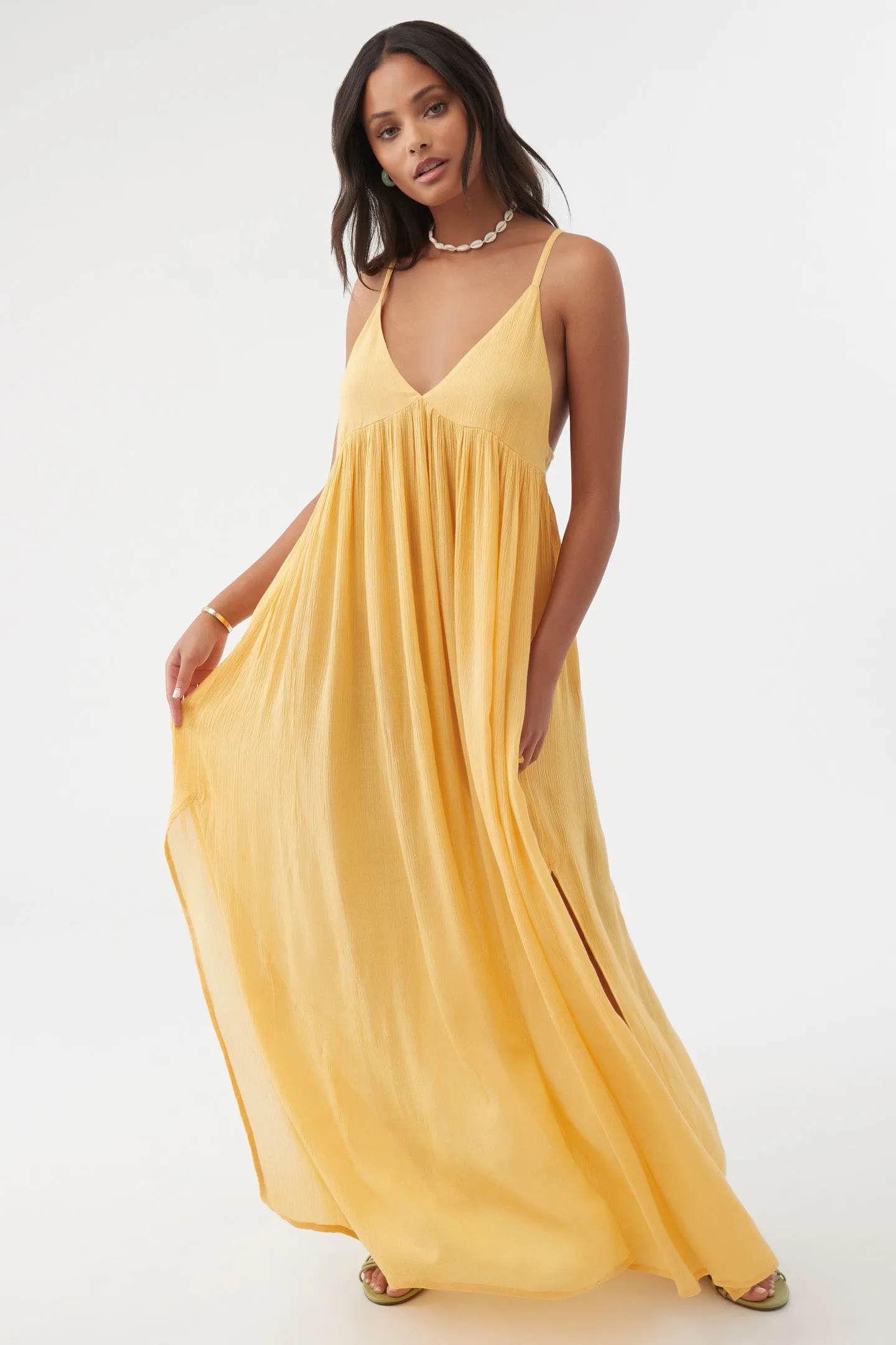 SALTWATER SOLIDS MEL MAXI SWIM COVER-UP