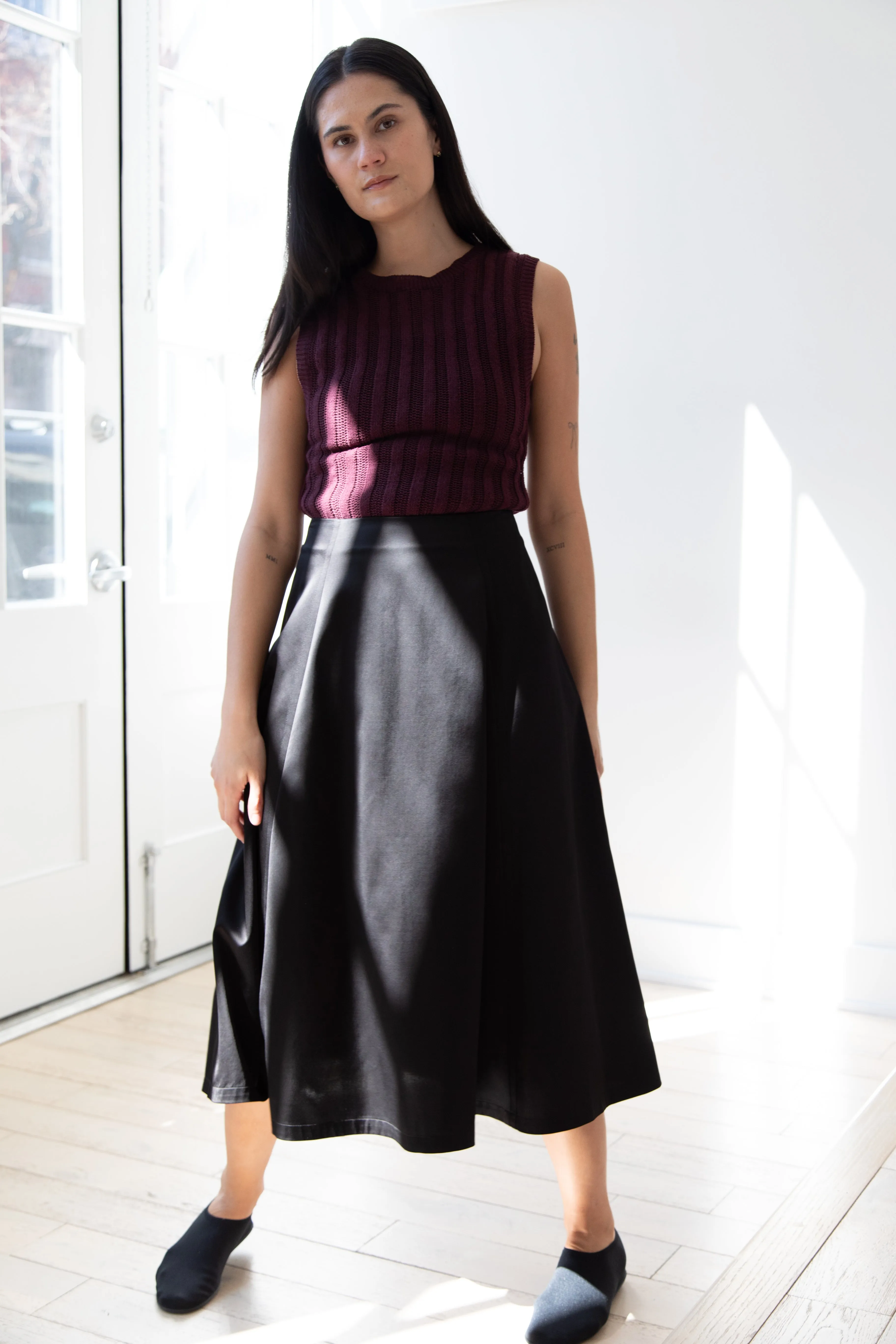 Sara Lanzi | Flared Skirt in Black