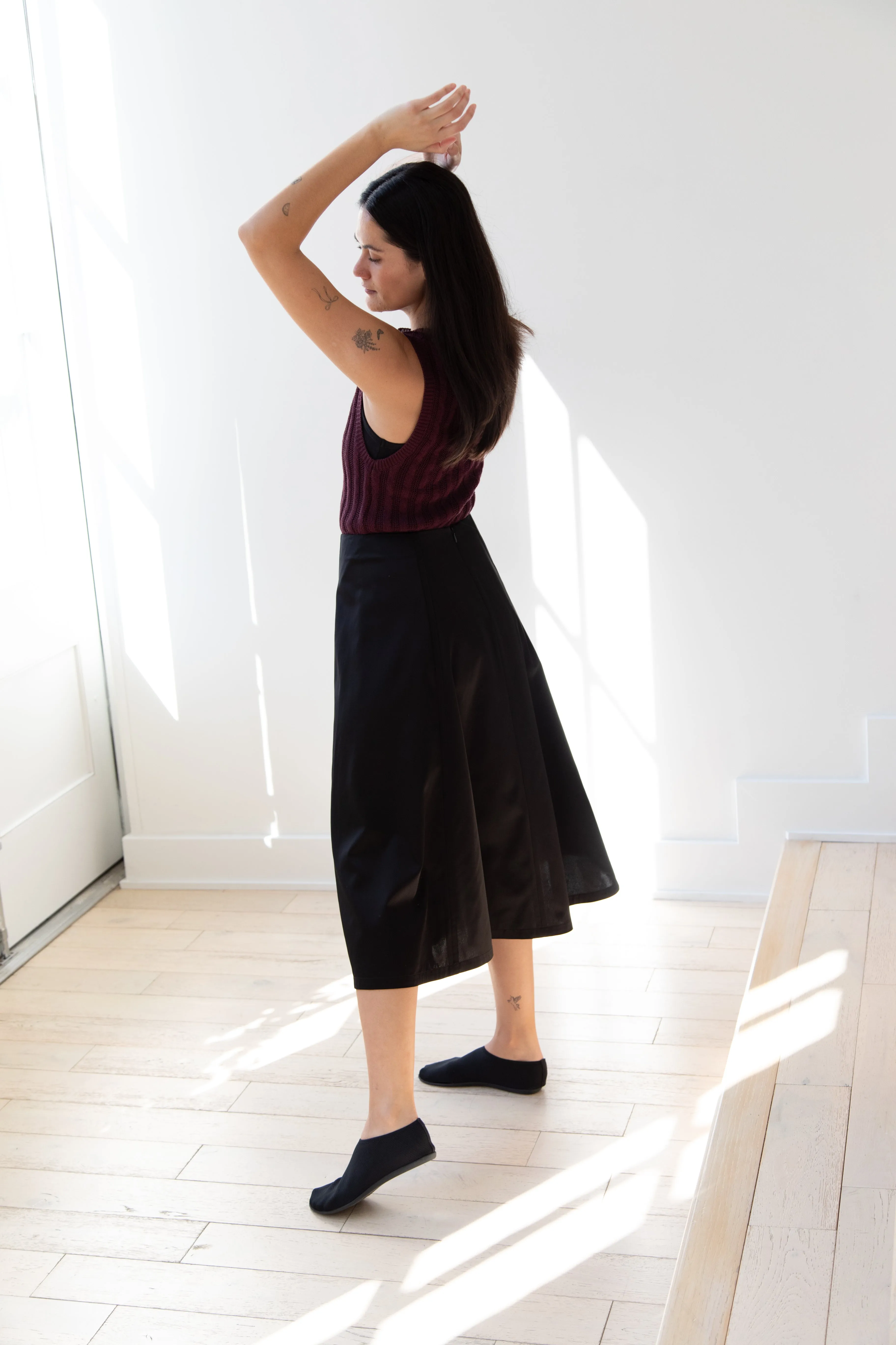 Sara Lanzi | Flared Skirt in Black