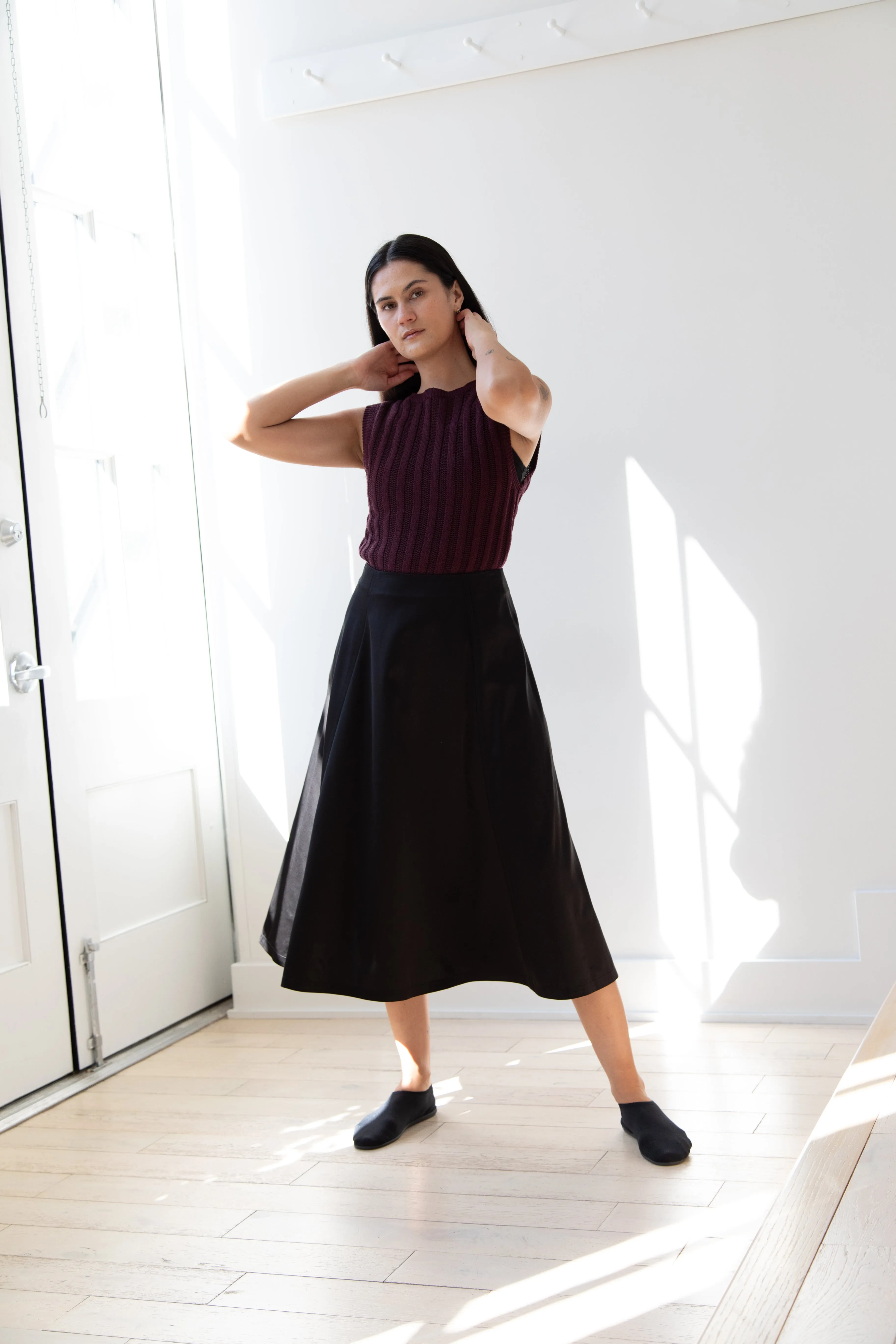 Sara Lanzi | Flared Skirt in Black