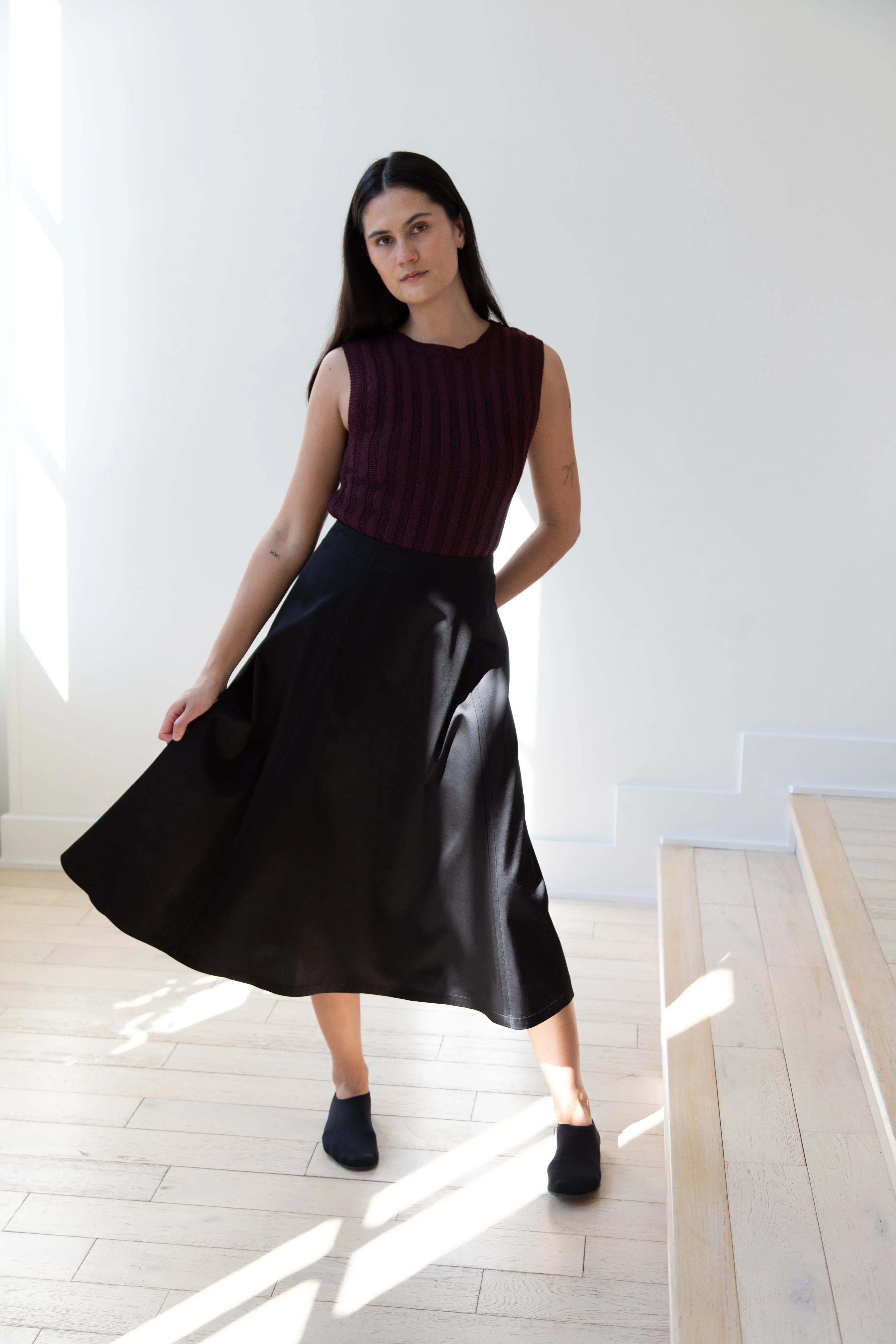 Sara Lanzi | Flared Skirt in Black