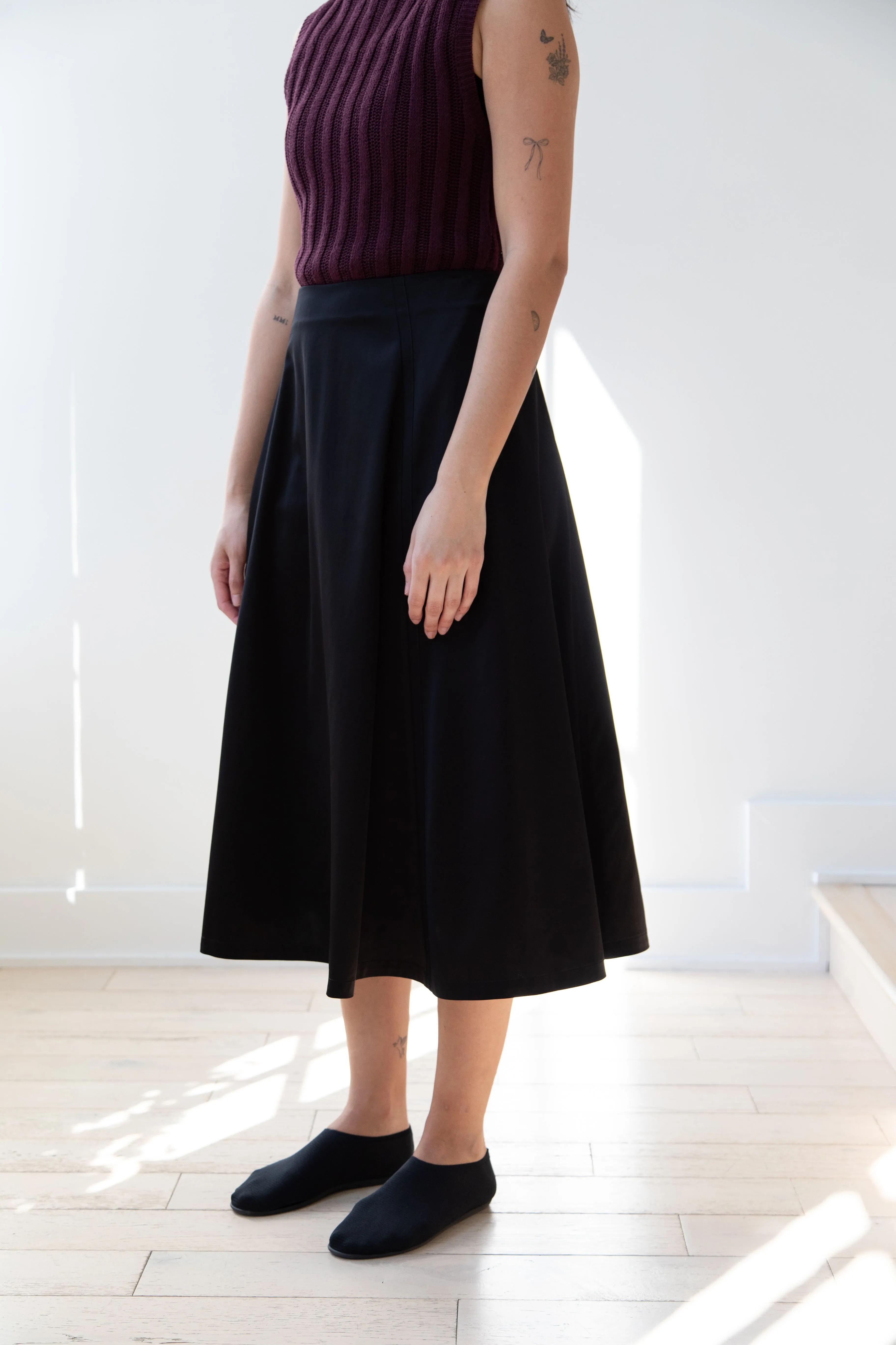 Sara Lanzi | Flared Skirt in Black