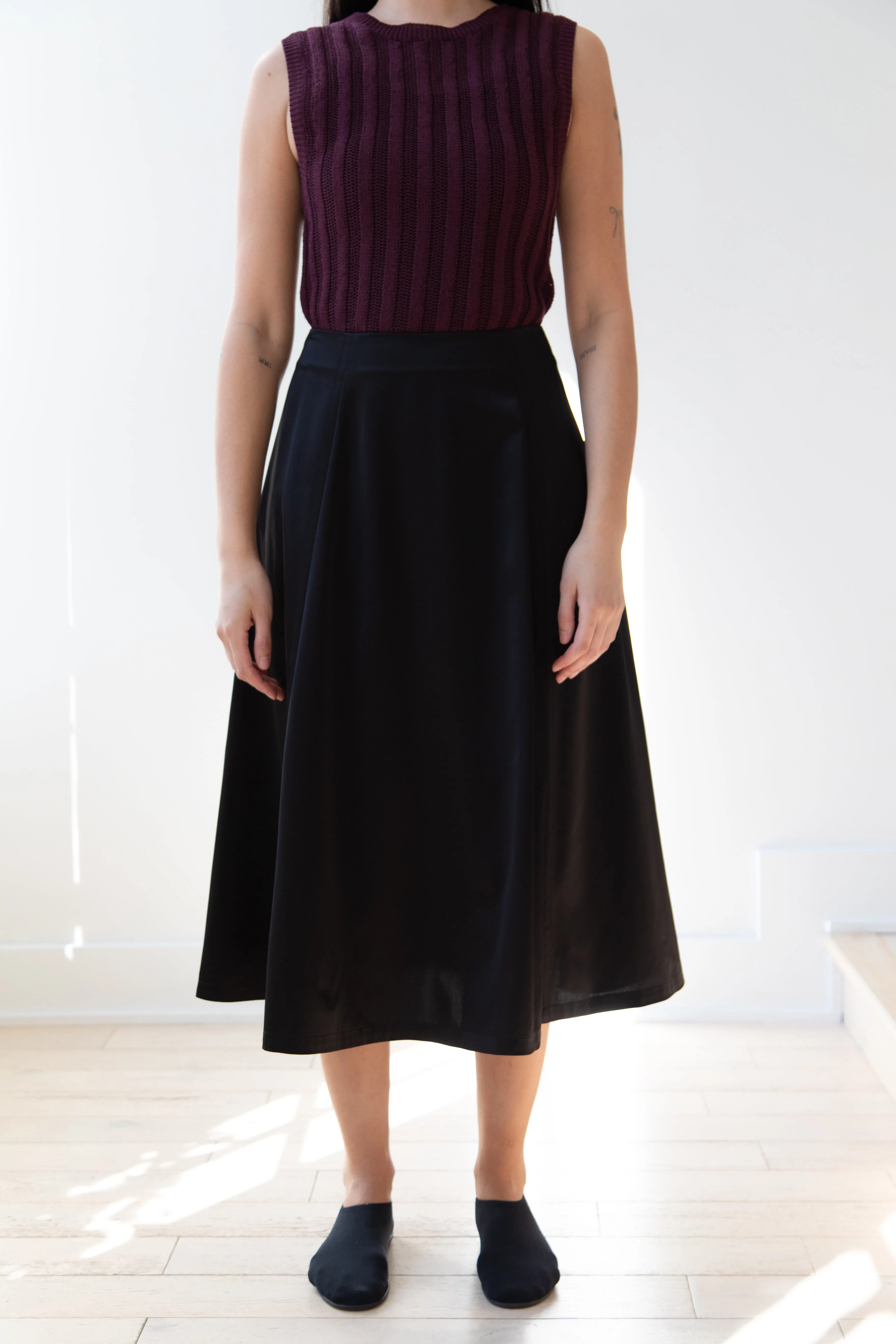 Sara Lanzi | Flared Skirt in Black