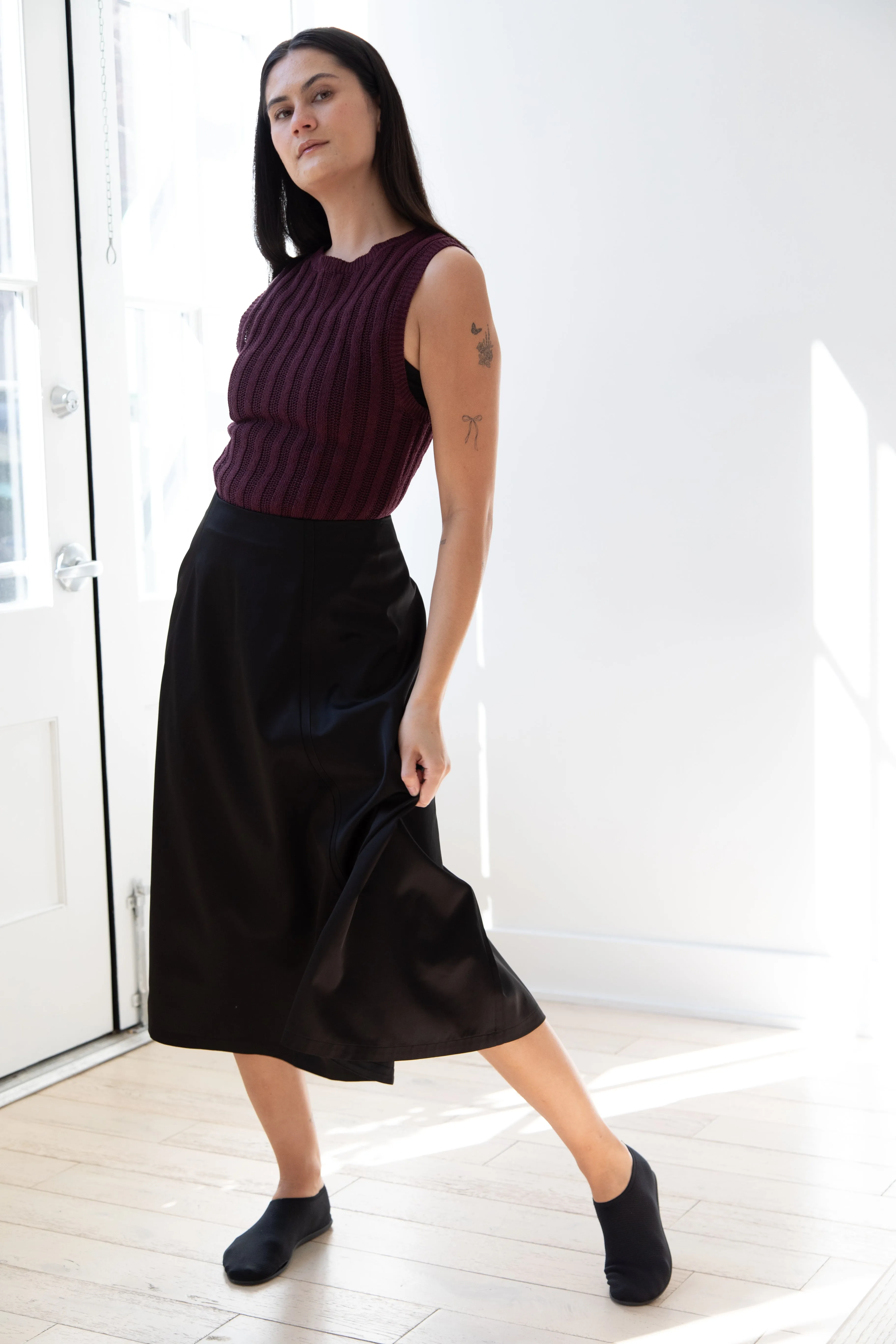 Sara Lanzi | Flared Skirt in Black