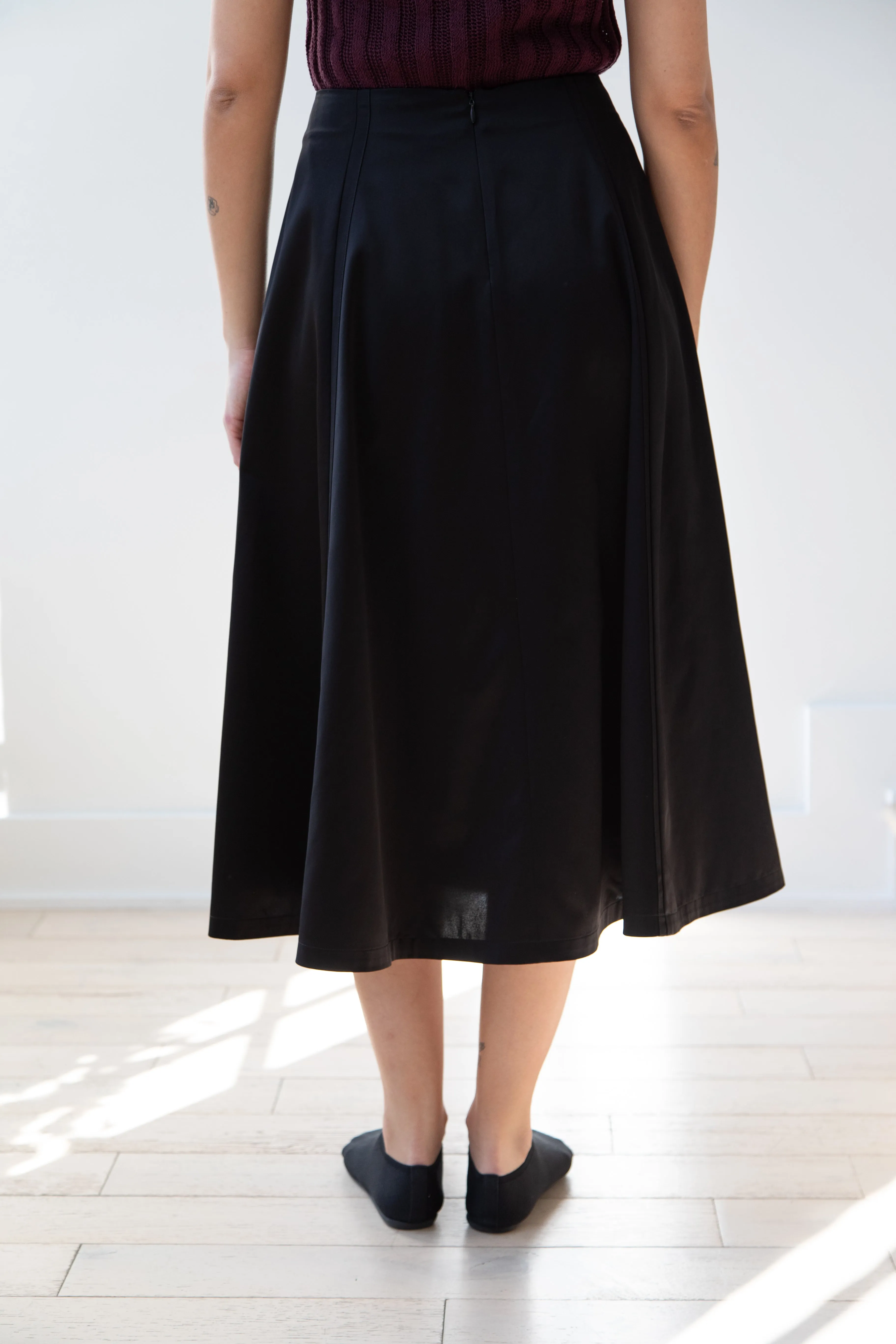 Sara Lanzi | Flared Skirt in Black