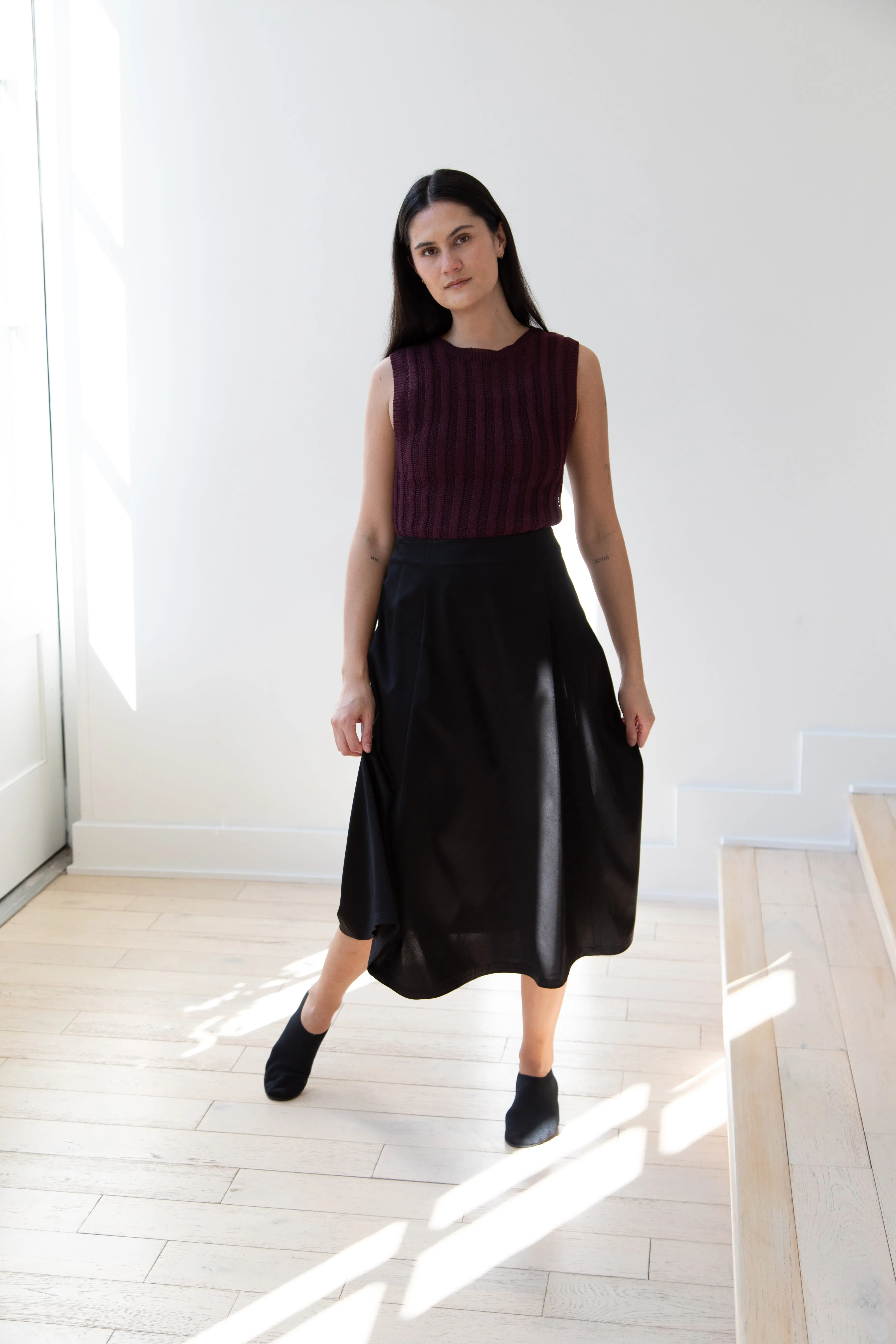 Sara Lanzi | Flared Skirt in Black