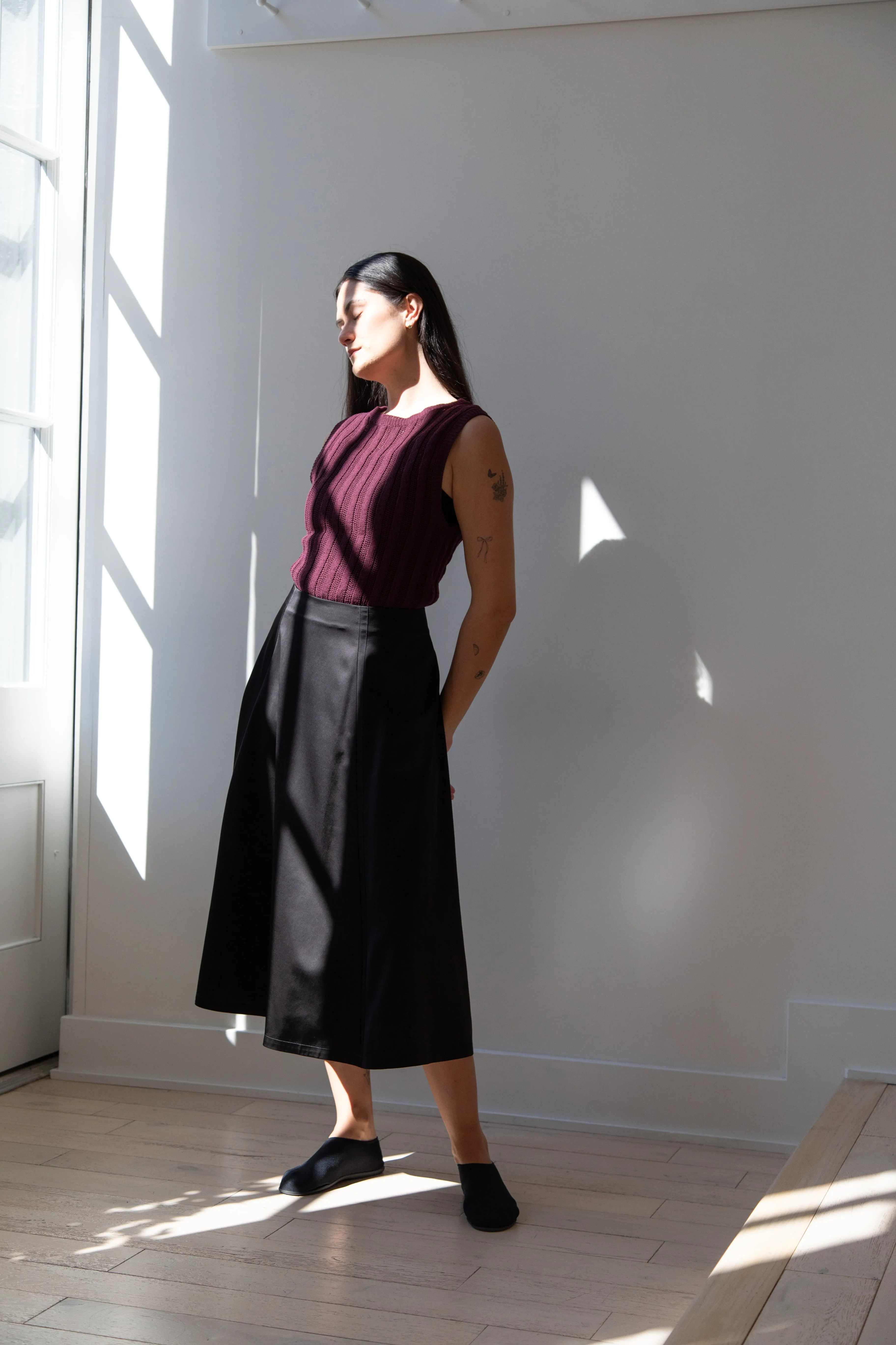 Sara Lanzi | Flared Skirt in Black