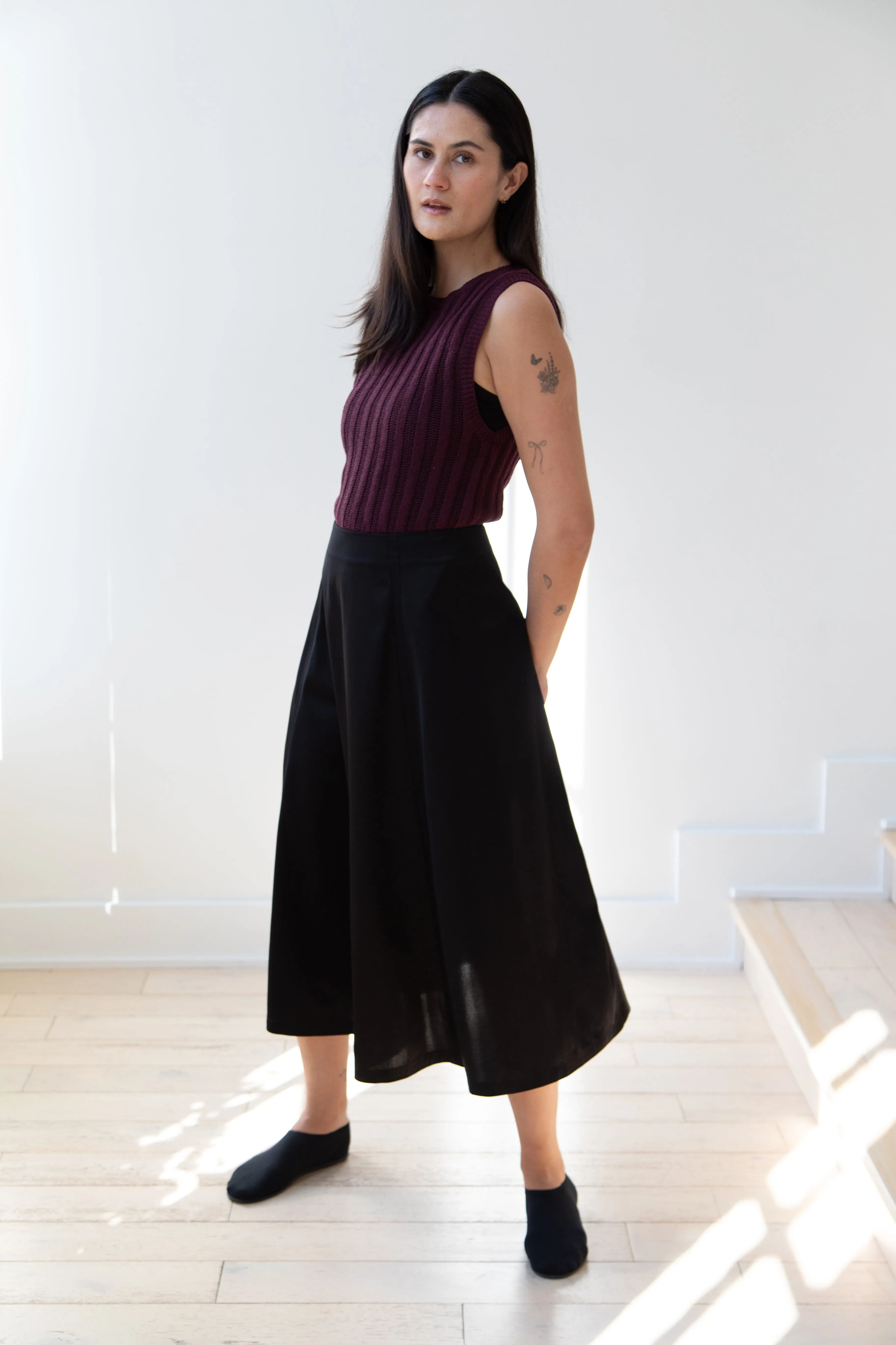 Sara Lanzi | Flared Skirt in Black