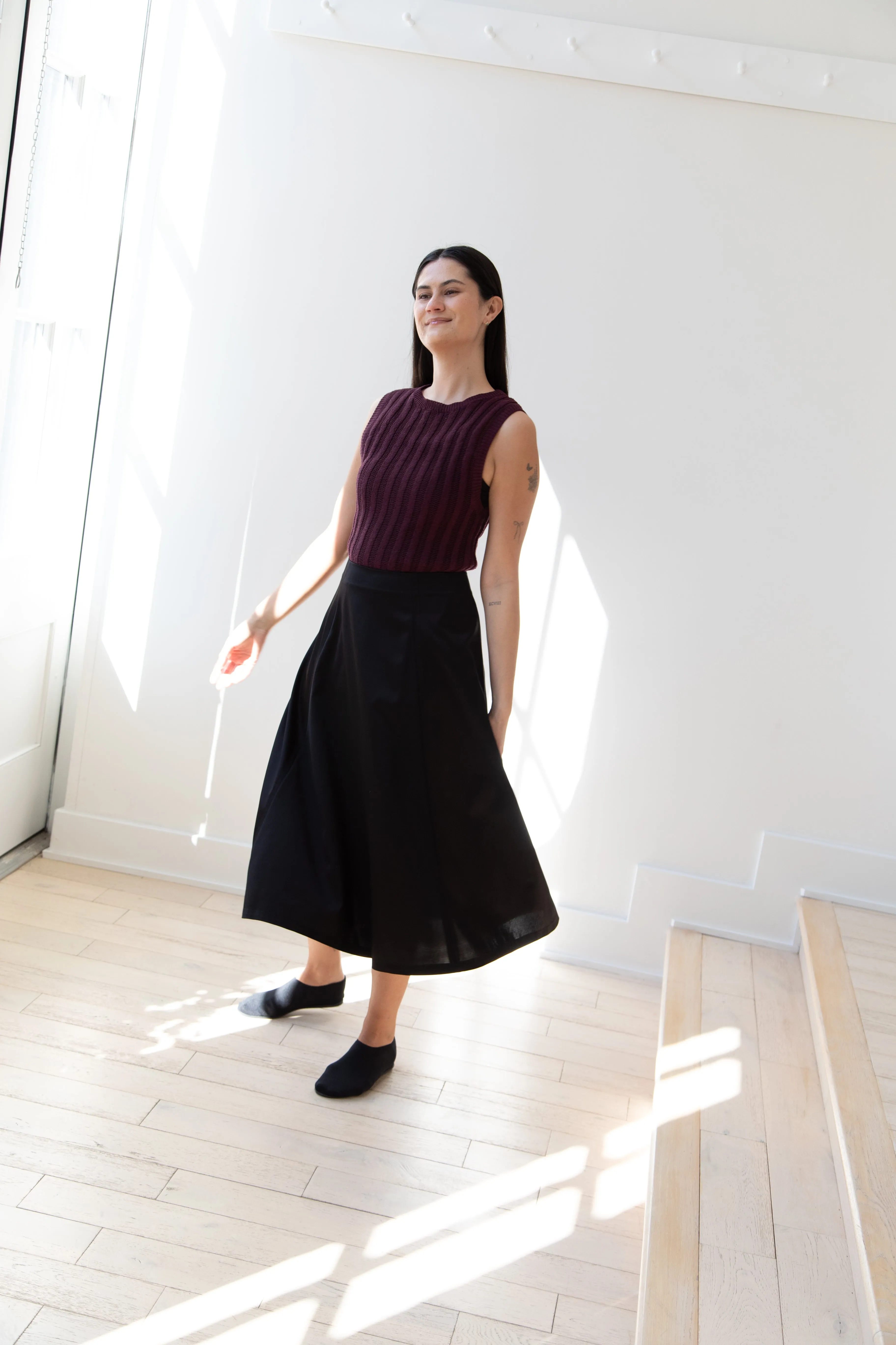 Sara Lanzi | Flared Skirt in Black