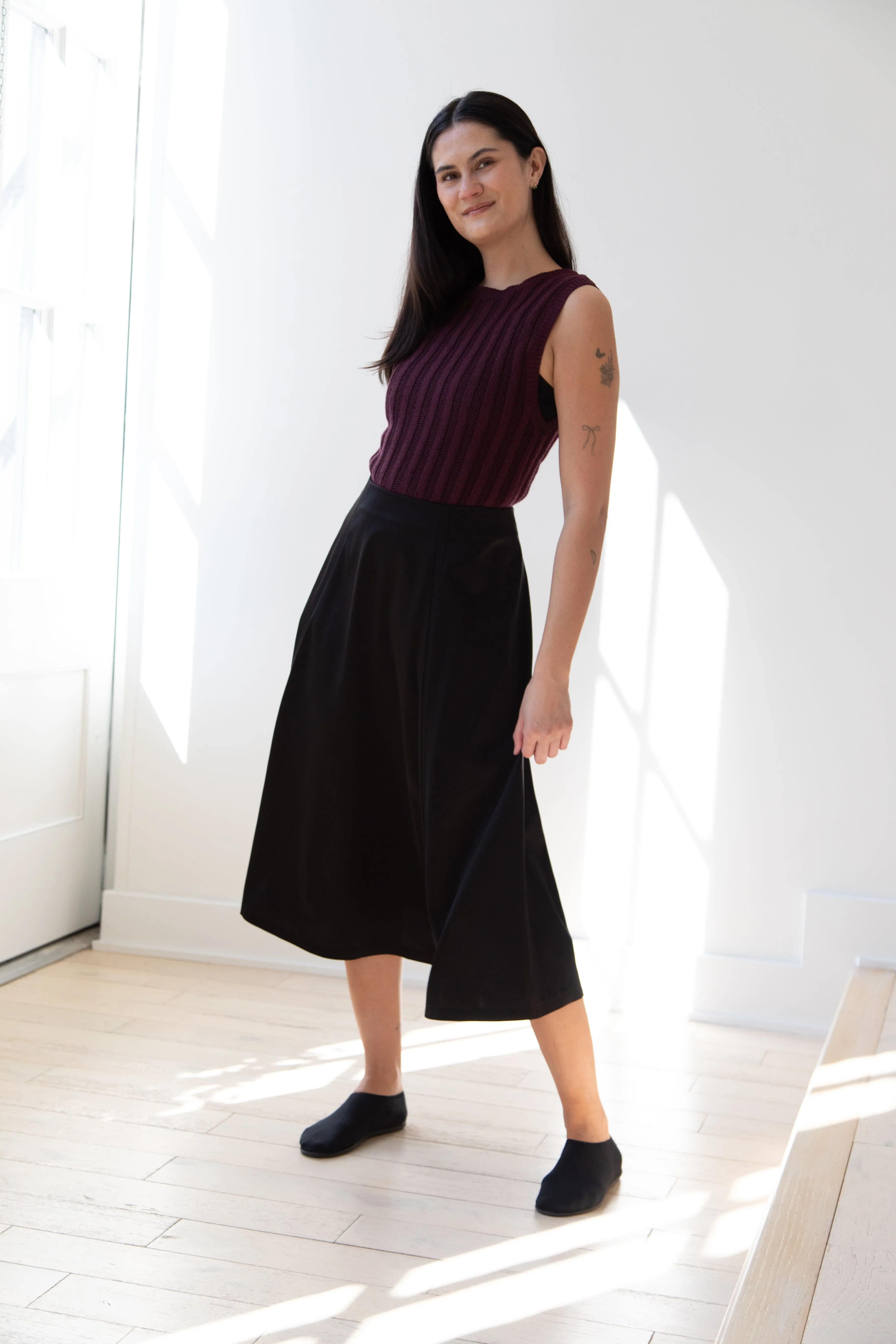 Sara Lanzi | Flared Skirt in Black