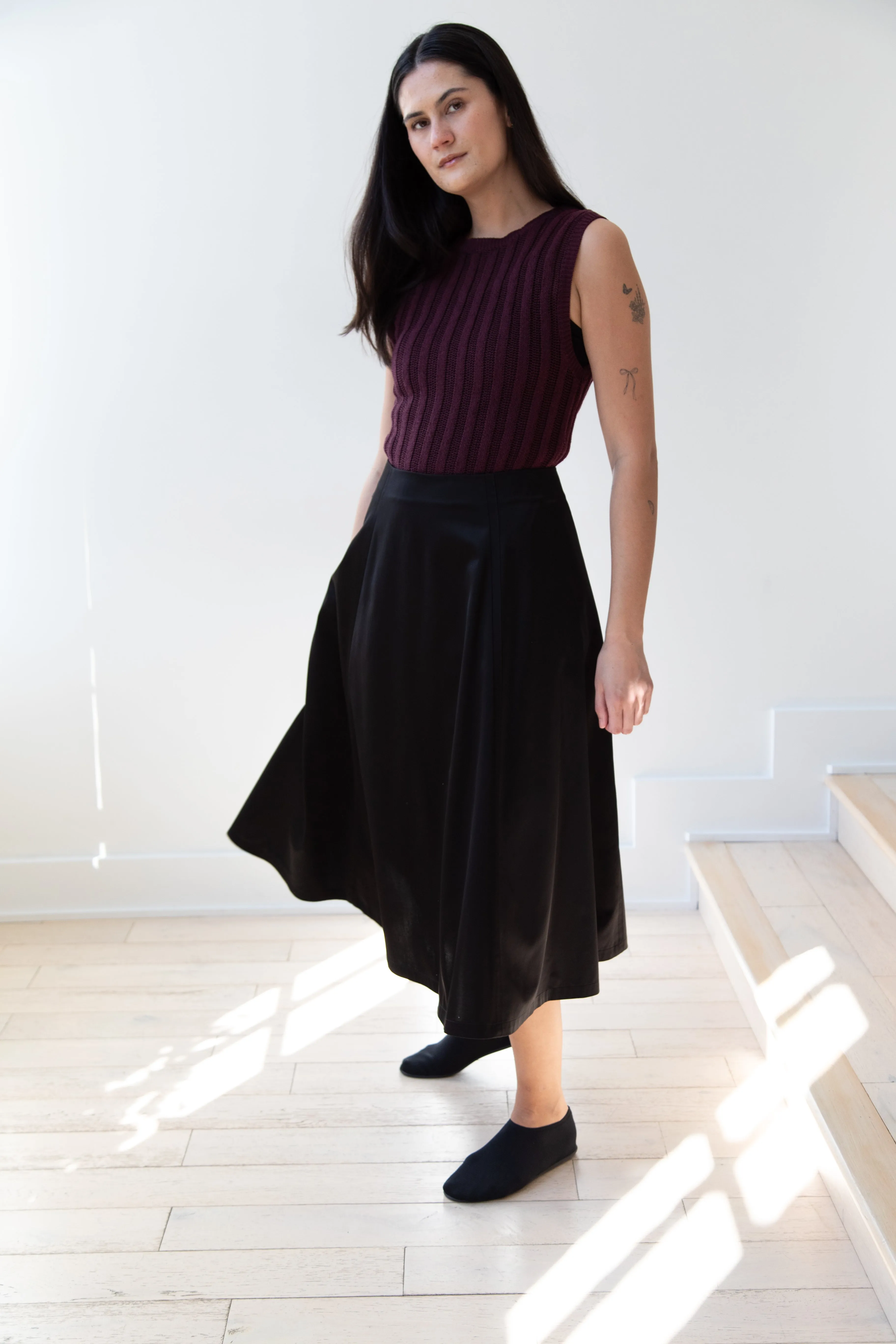 Sara Lanzi | Flared Skirt in Black