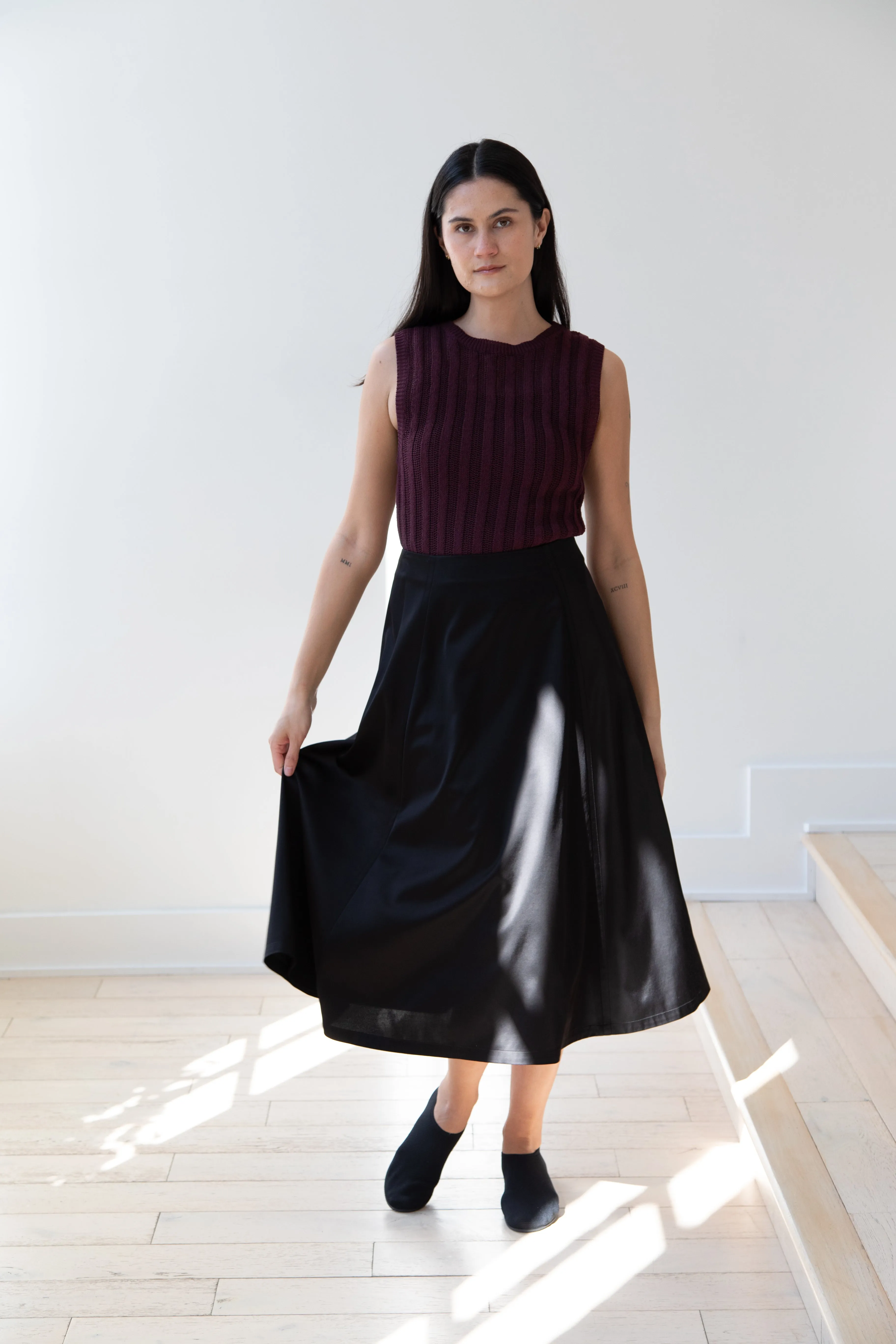 Sara Lanzi | Flared Skirt in Black