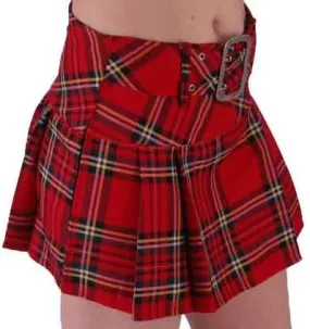 Sheena Tartan Belted Mini Skirt