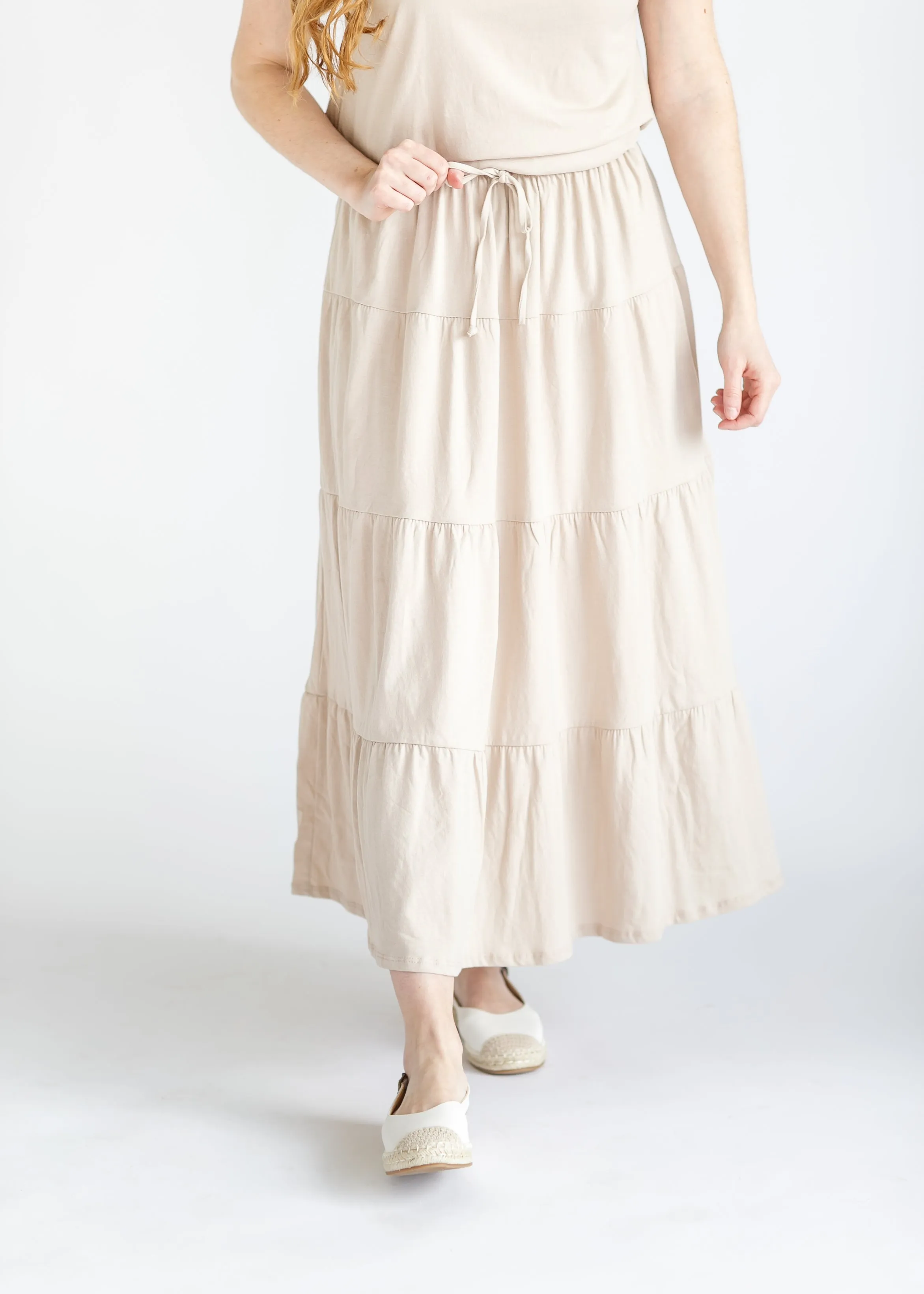 Short Sleeve Maxi Skirt Set - FINAL SALE