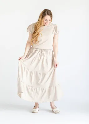 Short Sleeve Maxi Skirt Set - FINAL SALE