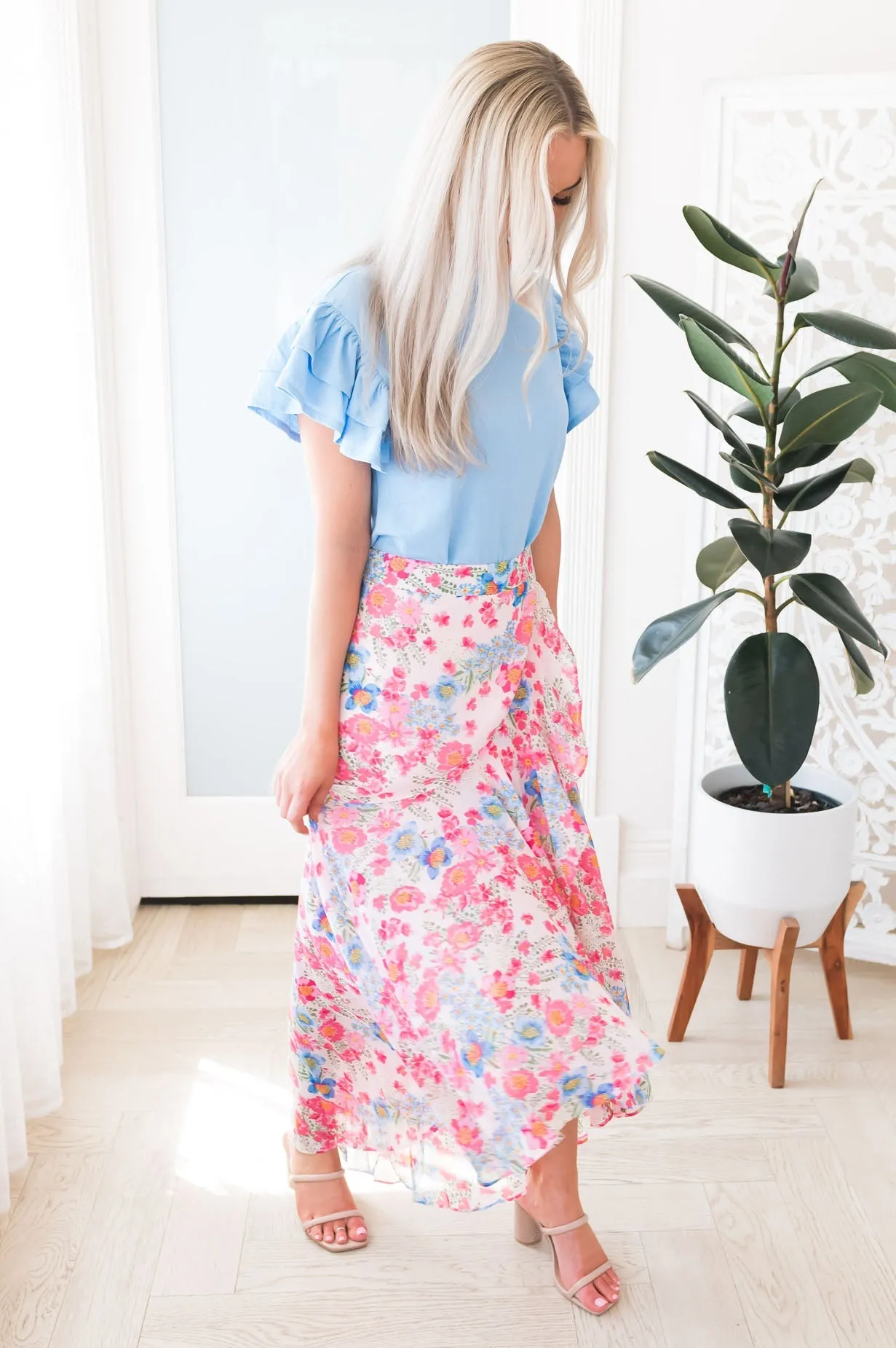 Such A Delight Modest Ruffle Skirt