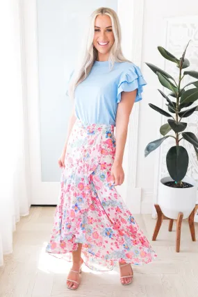 Such A Delight Modest Ruffle Skirt