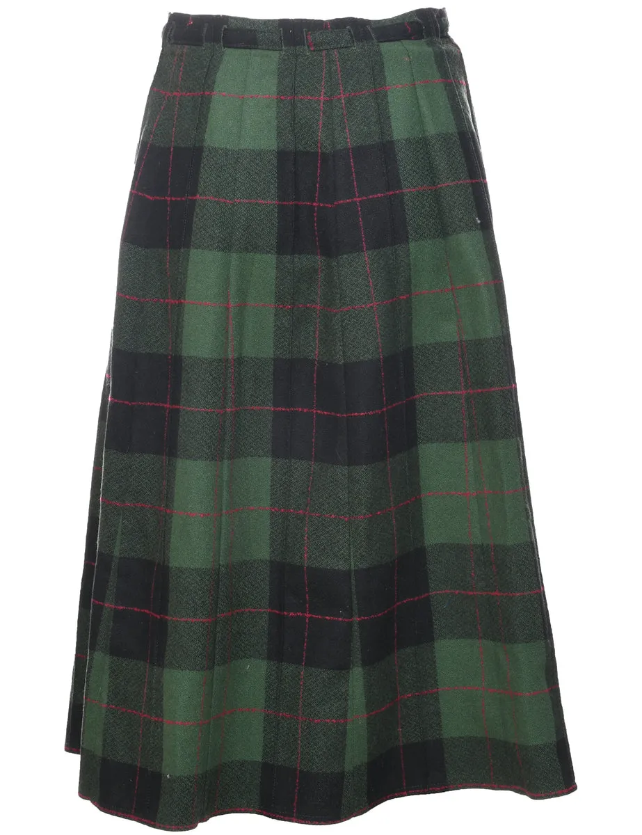 Tartan A-line Skirt - M