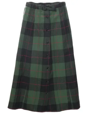 Tartan A-line Skirt - M