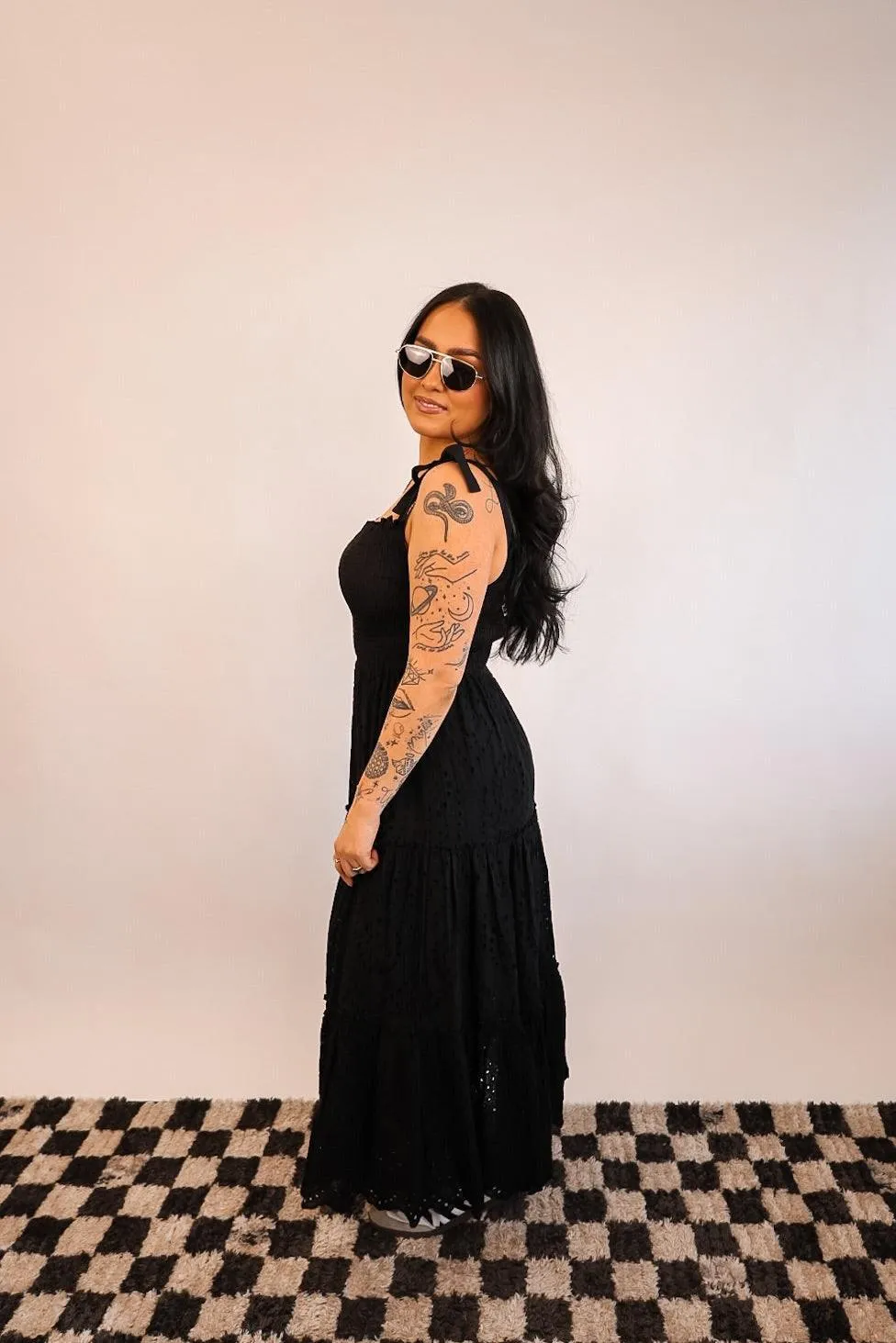 Tiered   True Eyelet Maxi Dress