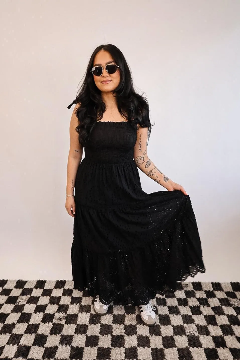 Tiered   True Eyelet Maxi Dress