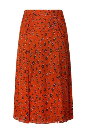 Tuck Skirt - Rust Leopard