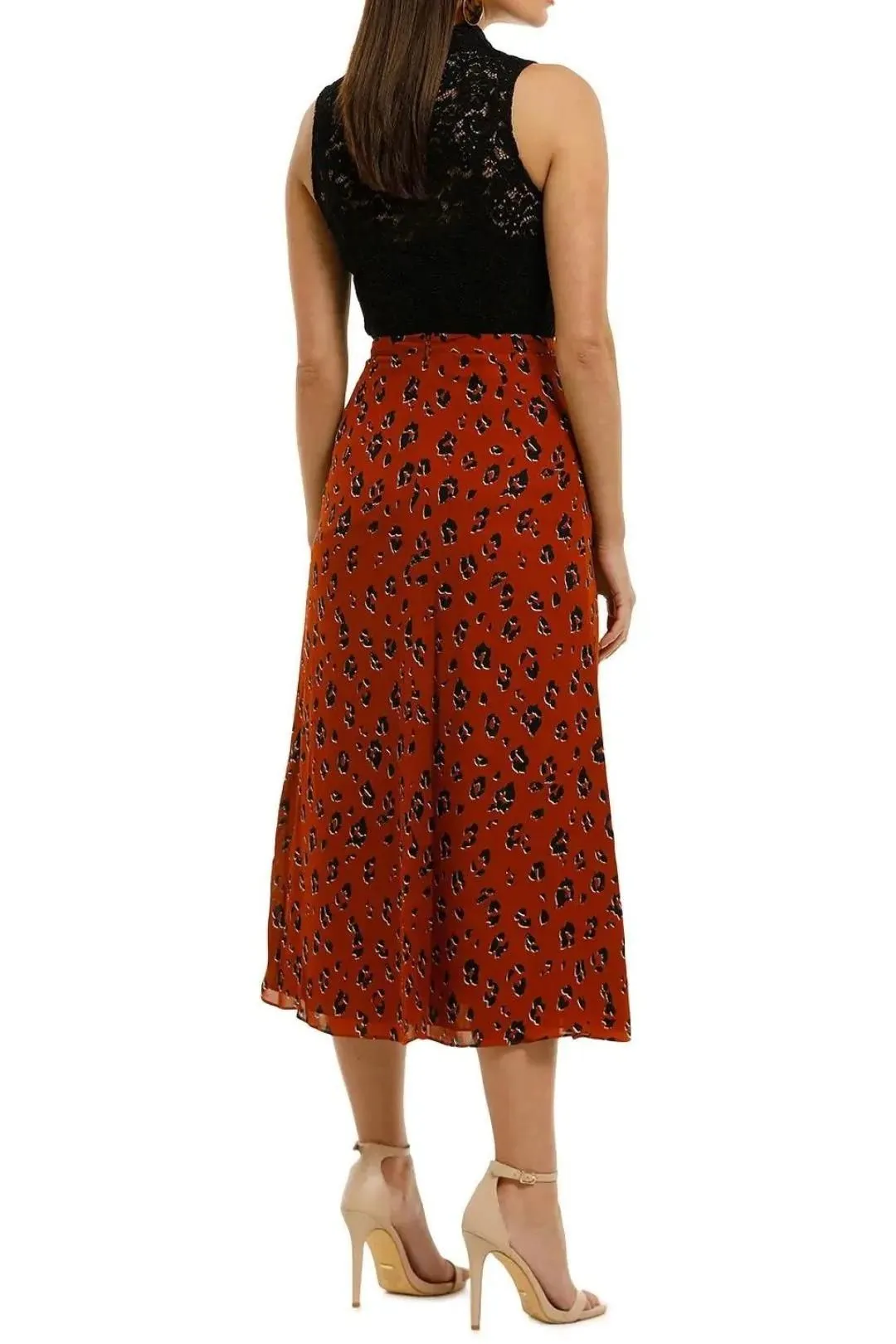 Tuck Skirt - Rust Leopard