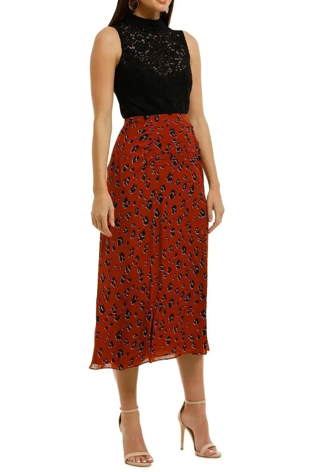 Tuck Skirt - Rust Leopard