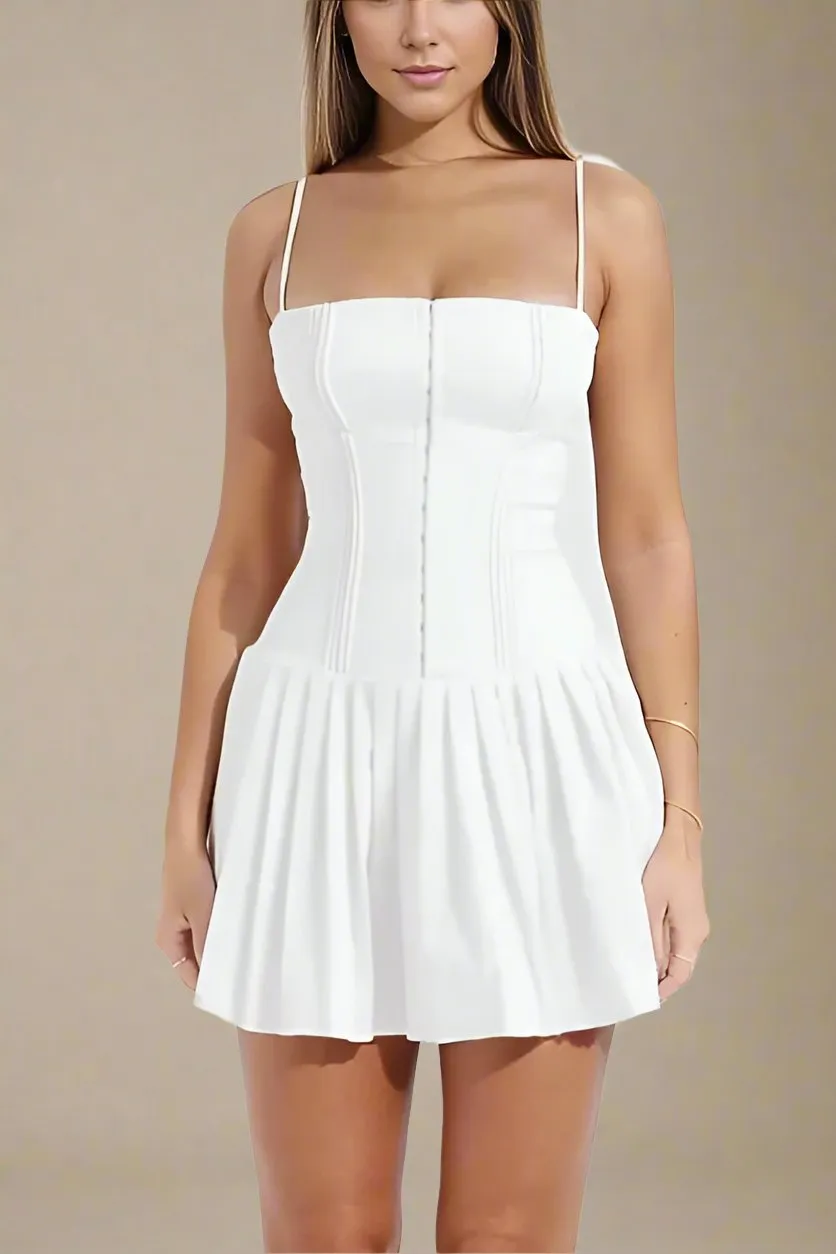 Vivien Bodycon Mini Dress - Pearl White