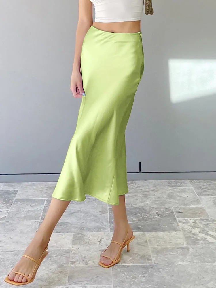 Women High Waisted Summer Long Skirt