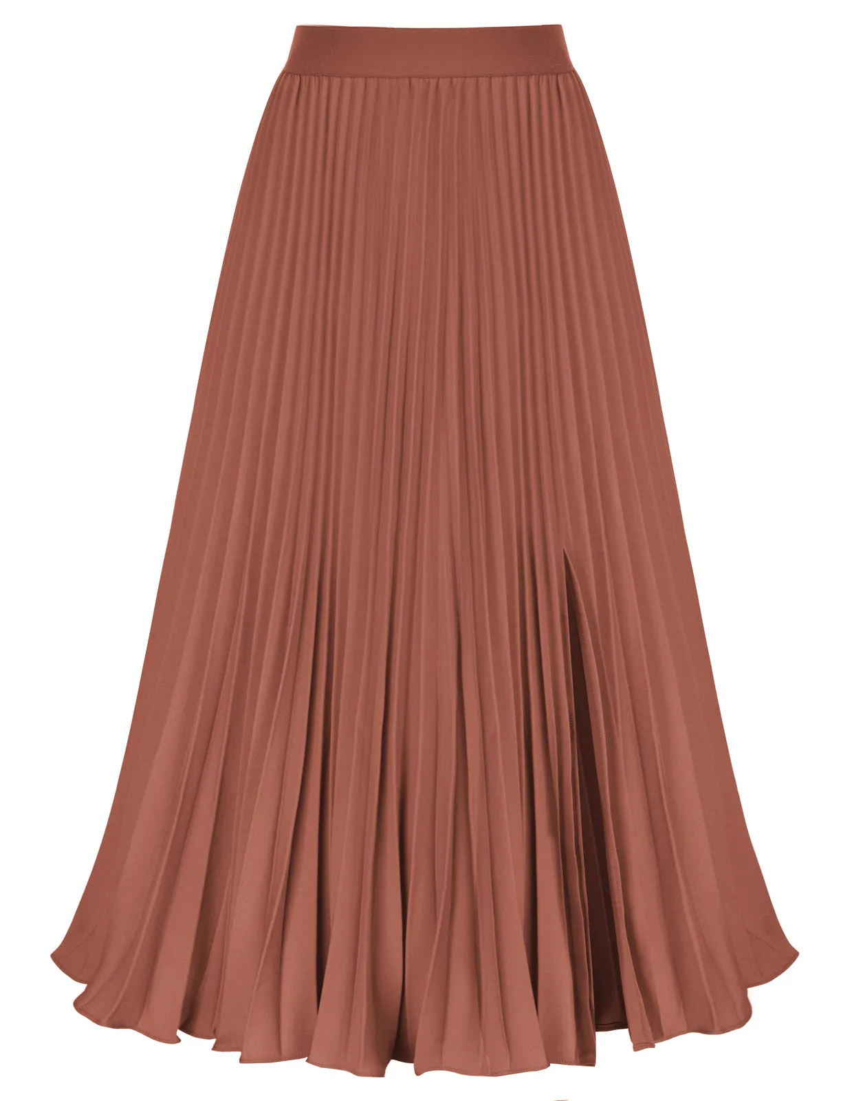 Women's High Waist Pleated A-Line Swing Skirt