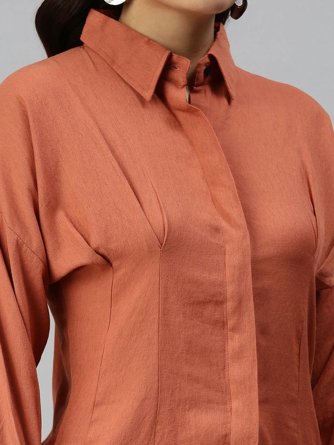 Women's Rust Solid Shirt